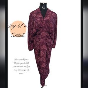 Floral Purple Kimono Dress